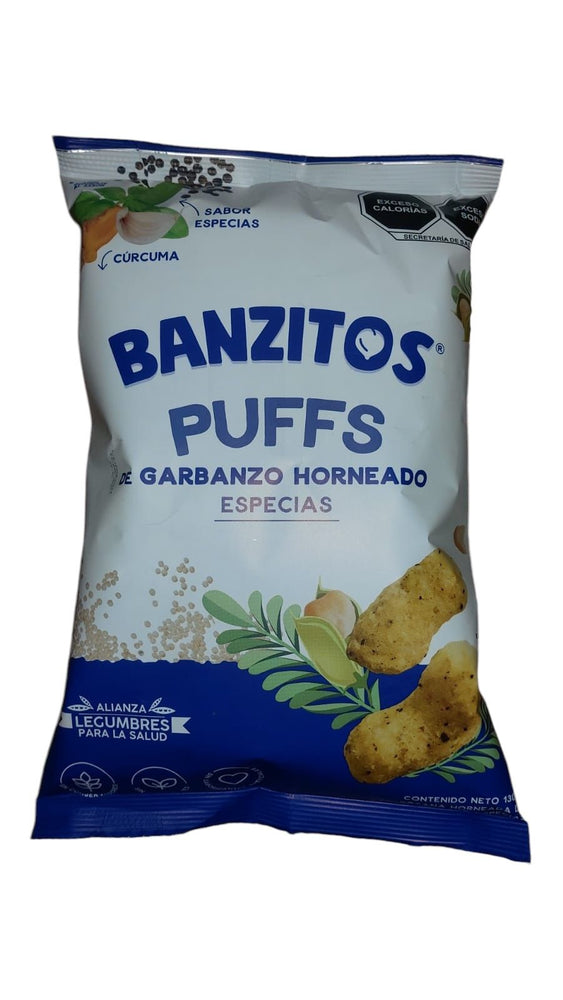 Banzitos® Puffs de Garbanzo Horneado Sabor Especias