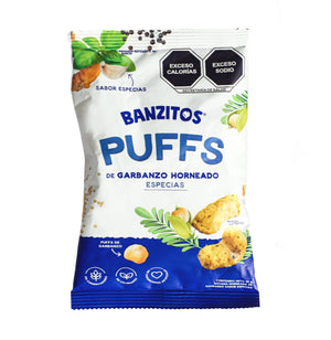 Banzitos® Puffs de Garbanzo Horneado Sabor Especias 35g - Banzitos - Banzitos - botanas saludables - 7401176100601 - 7401176100601