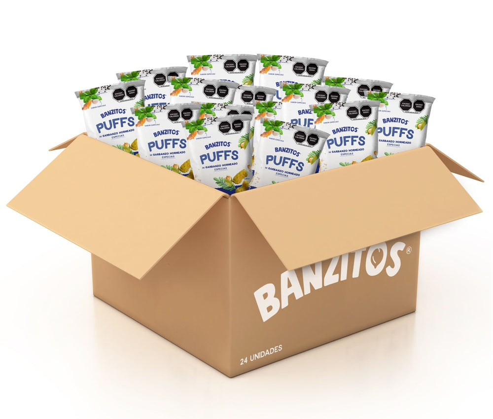 Banzitos® Puffs de Garbanzo Horneado Sabor Especias 35g - Banzitos - Banzitos - botanas saludables - 7401176101028 - 17401176100608